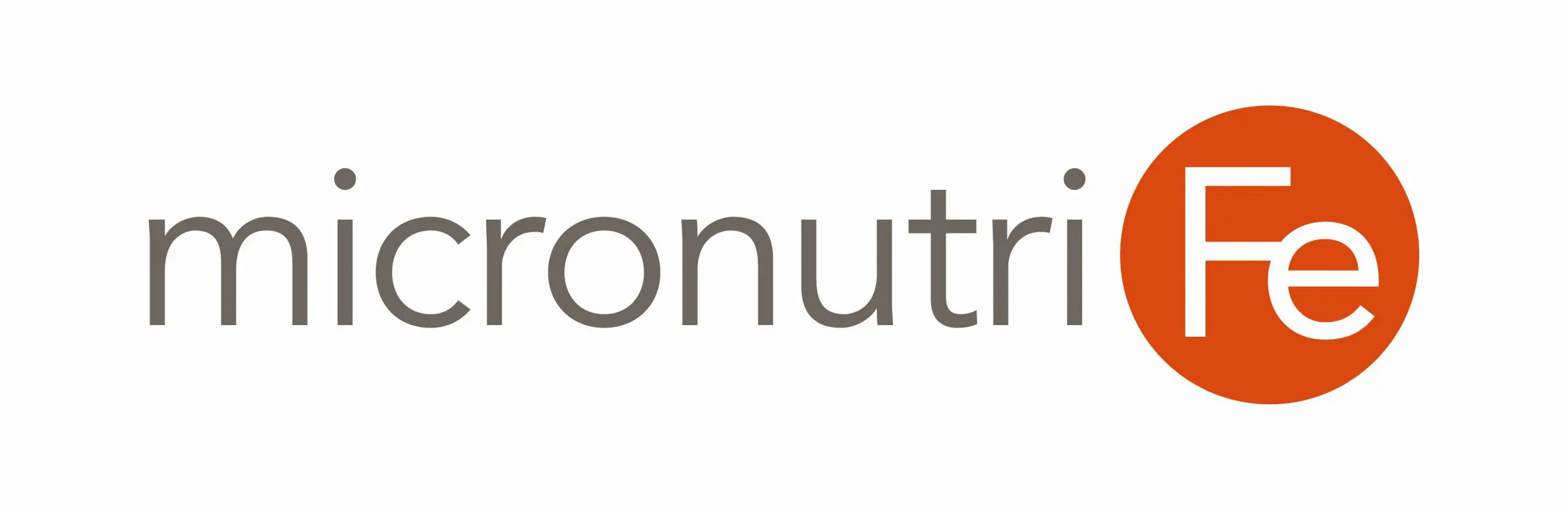 micronutriFE logo, the fe for fer is in a red circle
